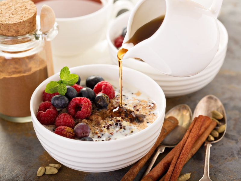 Quinoa Hot Cereal with Fresh Fruit