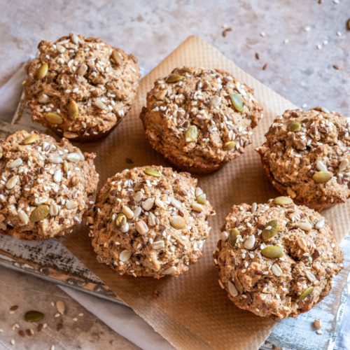 Healthy banana oat muffins