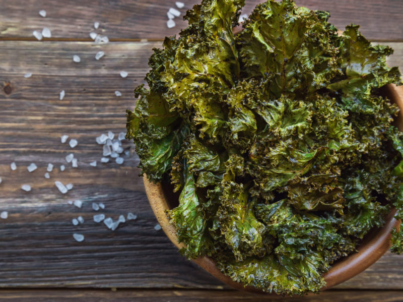 Homemade Salt and Vinegar Kale Chips