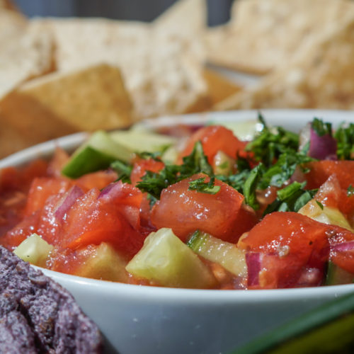 Fresh Salsa with organic tortilla corn chips