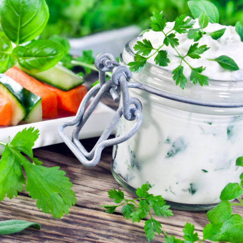 Greek yogurt and fresh herbs dip