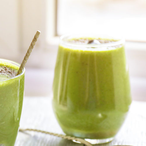 Kombucha Green Smoothie in a glass